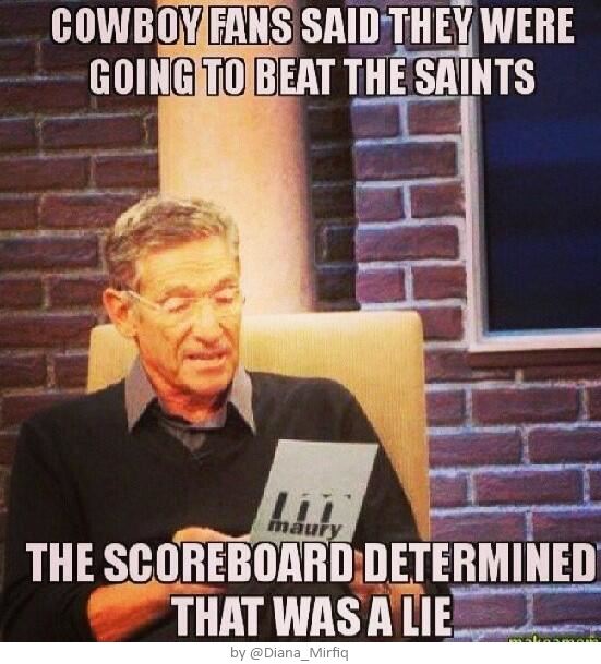 Top 11 Twitter Memes to the Cowboys - Saints Game on Nov 10th