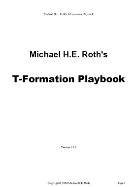 T-Formation Playbook (Cover)
